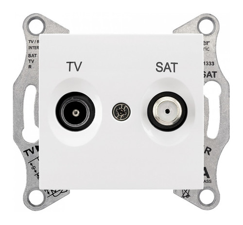 Розетка TV-SAT Schneider Electric SEDNA, оконечная, белый