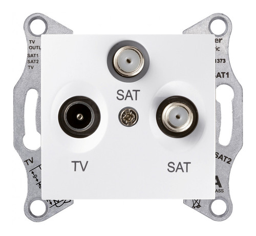 Розетка TV-SAT Schneider Electric SEDNA, оконечная, белый