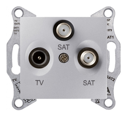 Розетка TV-SAT Schneider Electric SEDNA, оконечная, алюминий