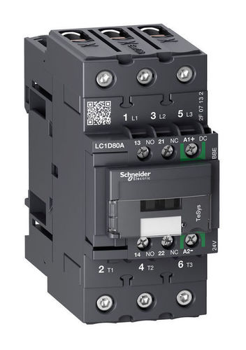 Контактор Schneider Electric TeSys D 3P 80А DC 37кВт, LC1D80ABBE